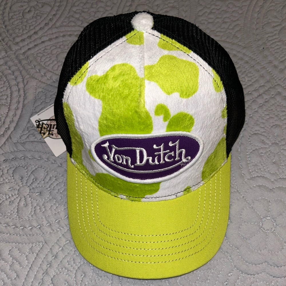 Von Dutch Neon Green and Black Cap